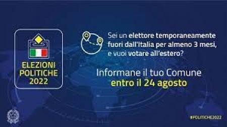 Po totu is Comunus de s’Unioni. Eletzionis polìticas de su 25 de cabudanni de su 2022: is eletoris chi in s’interis sunt in èsteru podint domandai de votai po currispondèntzia