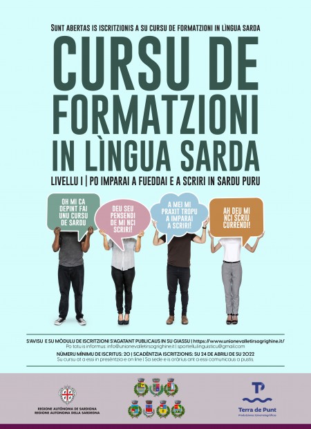 PO TOTU IS COMUNUS DE S’UNIONI. Sunt abertas is iscritzionis a su cursu de formatzioni in lìngua sarda