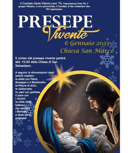 Ollasta. Presèpiu viventi su 6 de gennàrgiu 2023 in sa crèsia de Santu Marcu