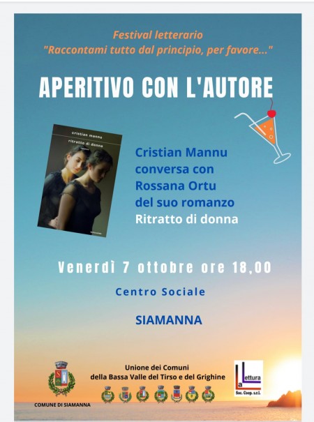 Siamanna. Festival Literàriu: su 7 de santuaini Cristian Mannu presentat “Ritratto di donna”
