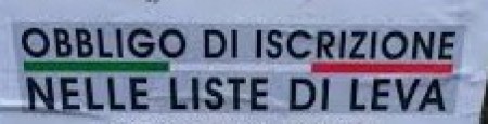 Simaghis. Avisu. Iscritzioni in sa Lista de Leva