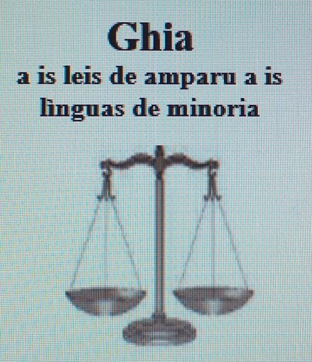 Ghia a is leis po s’amparu de is lìnguas de minoria