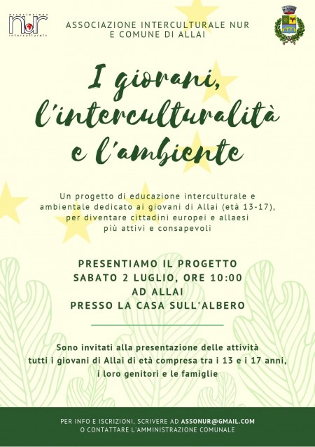 Àllai. Presentada de su progetu “I giovani, l’interculturalità e l’ambiente”.